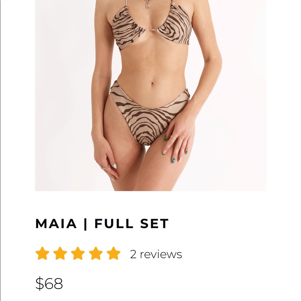 Aurelle Brown Tiger Print Bikini